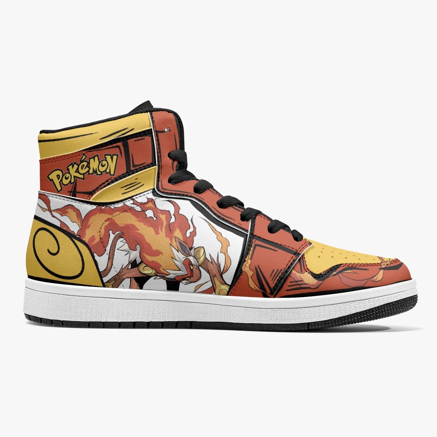 Infernape Pokemon Mid 1 Basketball Shoes