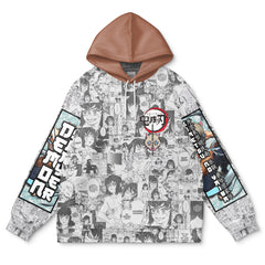 Hashibira Inosuke Manga Collage Demon Slayer Streetwear Hoodie