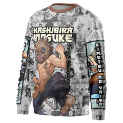Hashibira Inosuke Manga Collage Demon Slayer Streetwear Sweatshirt