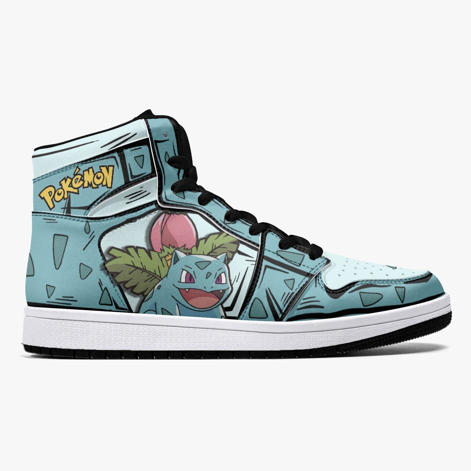 Ivysaur Pokemon Mid 1 Basketball Shoes