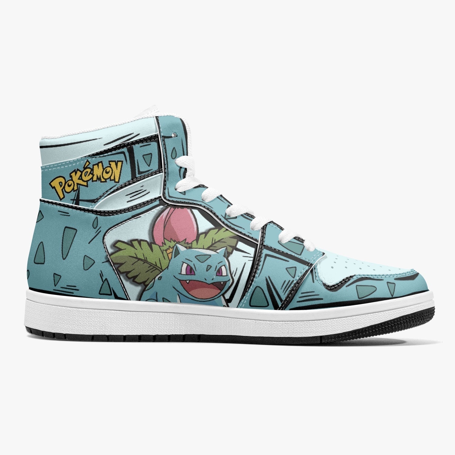 Ivysaur Pokemon Mid 1 Basketball Shoes