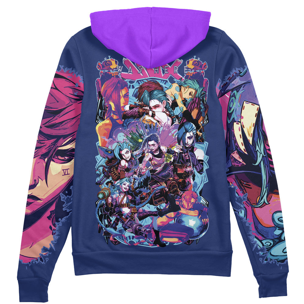 Jinx Arcane League of Legends Streetwear Zip Hoodie Jacket