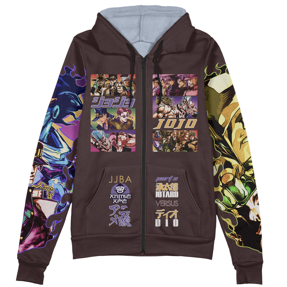 Stardust Crusaders Jojo’s Bizarre Adventure Streetwear Zip Hoodie Jacket