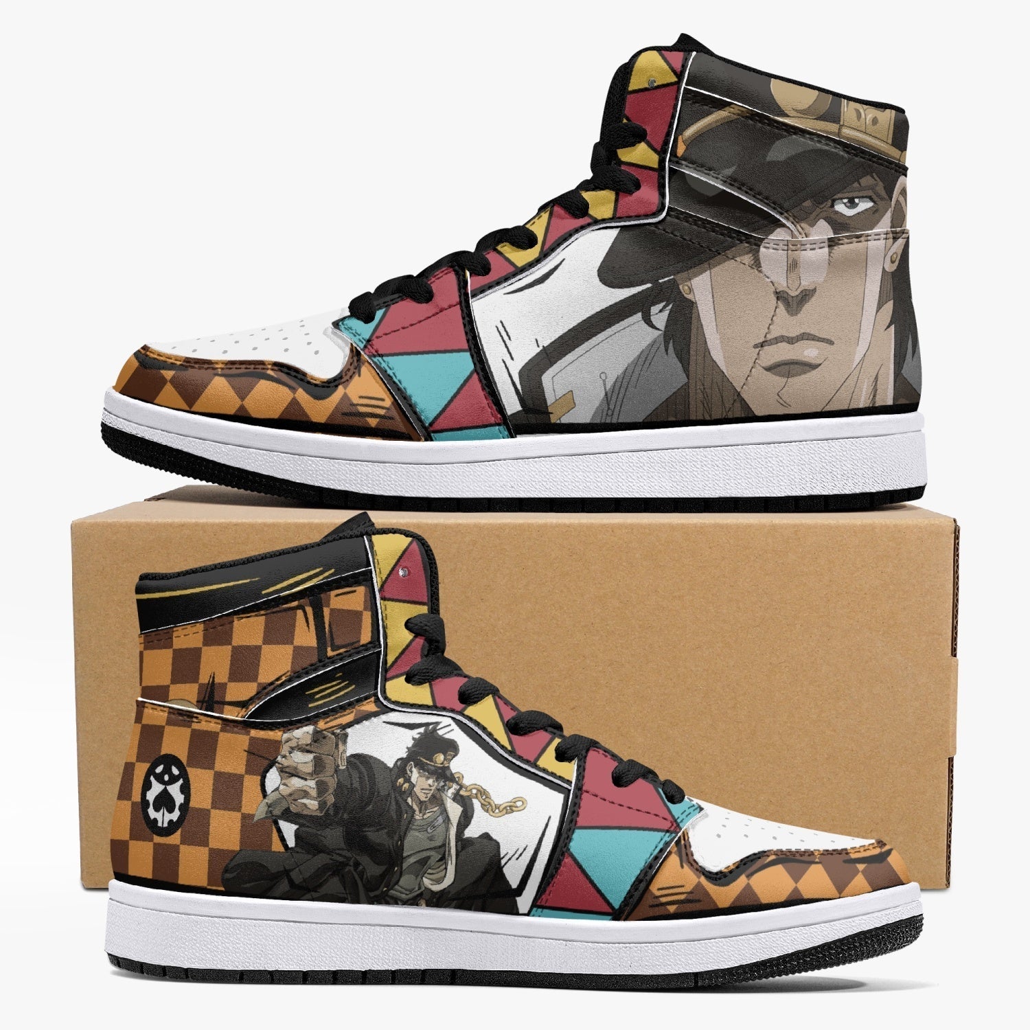 Jotaro Kujo JoJo's Bizarre Adventure Mid 1 Basketball Shoes for Kids