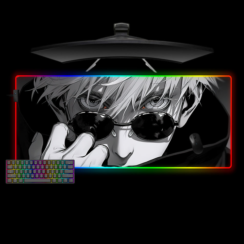 Satoru Closeup Design M-XXL Size RGB Gaming Mouse Pad, Computer Desk Mat