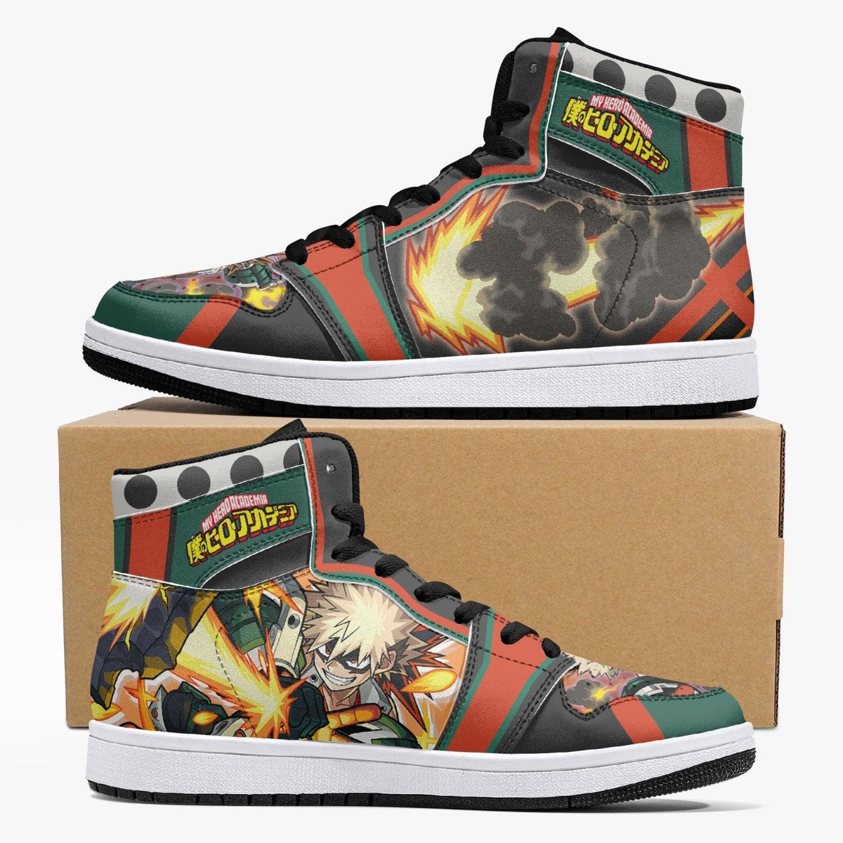 Katsuki Bakugo My Hero Academia Mid 1 Basketball Shoes