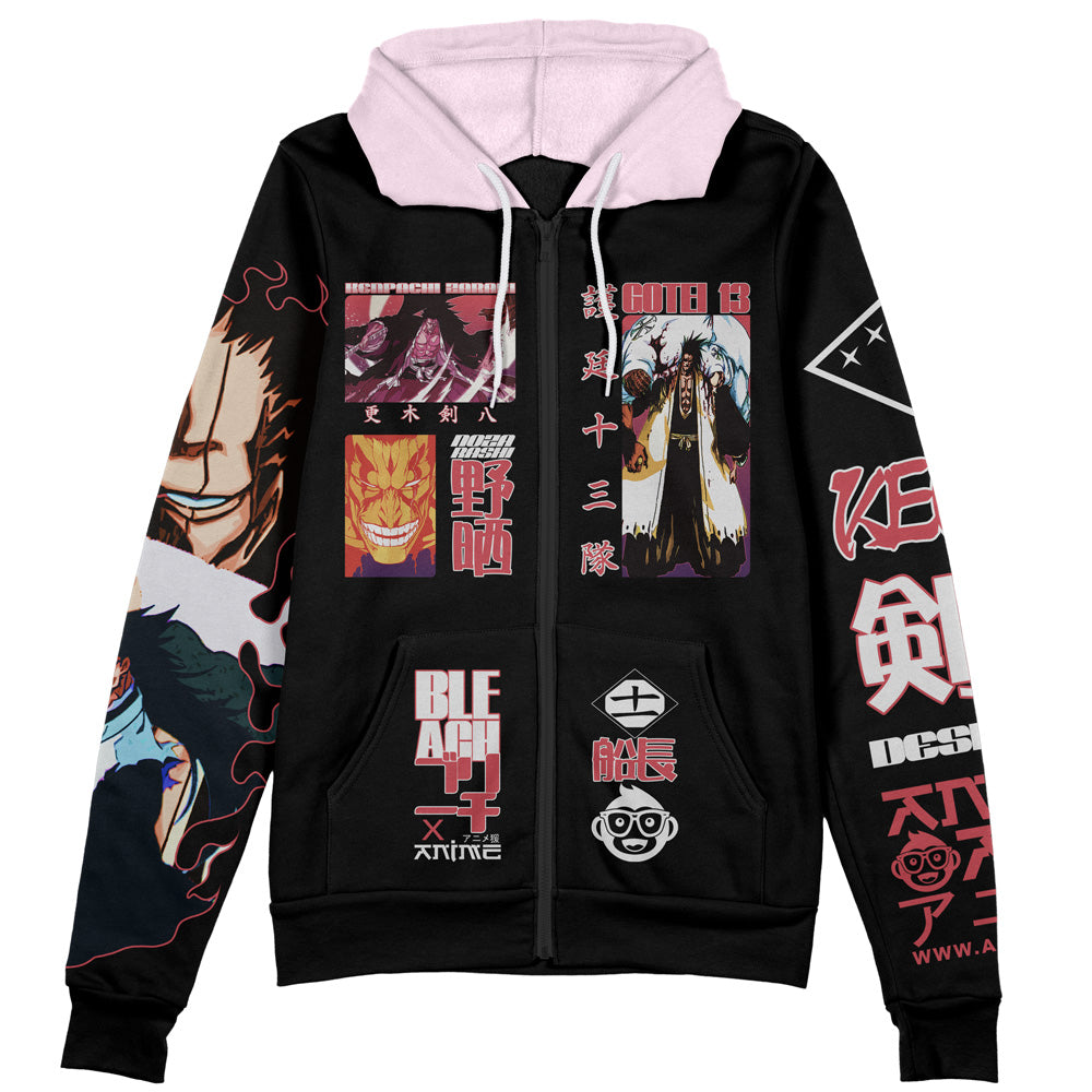 Zaraki Kenpachi V4 Bleach Streetwear Zip Hoodie Jacket
