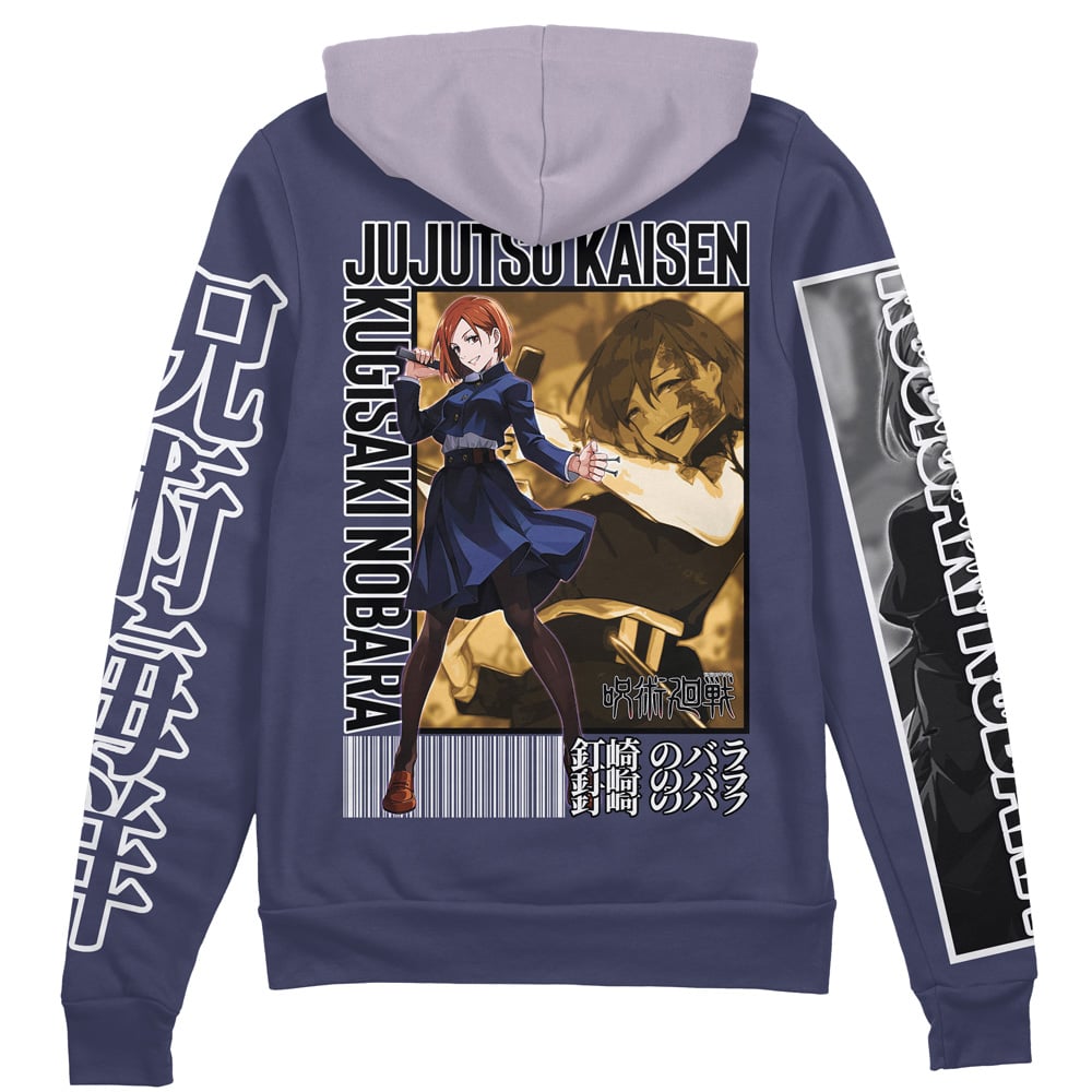 Kugisaki Nobara Jujutsu Kaisen" Streetwear Zip Hoodie Jacket