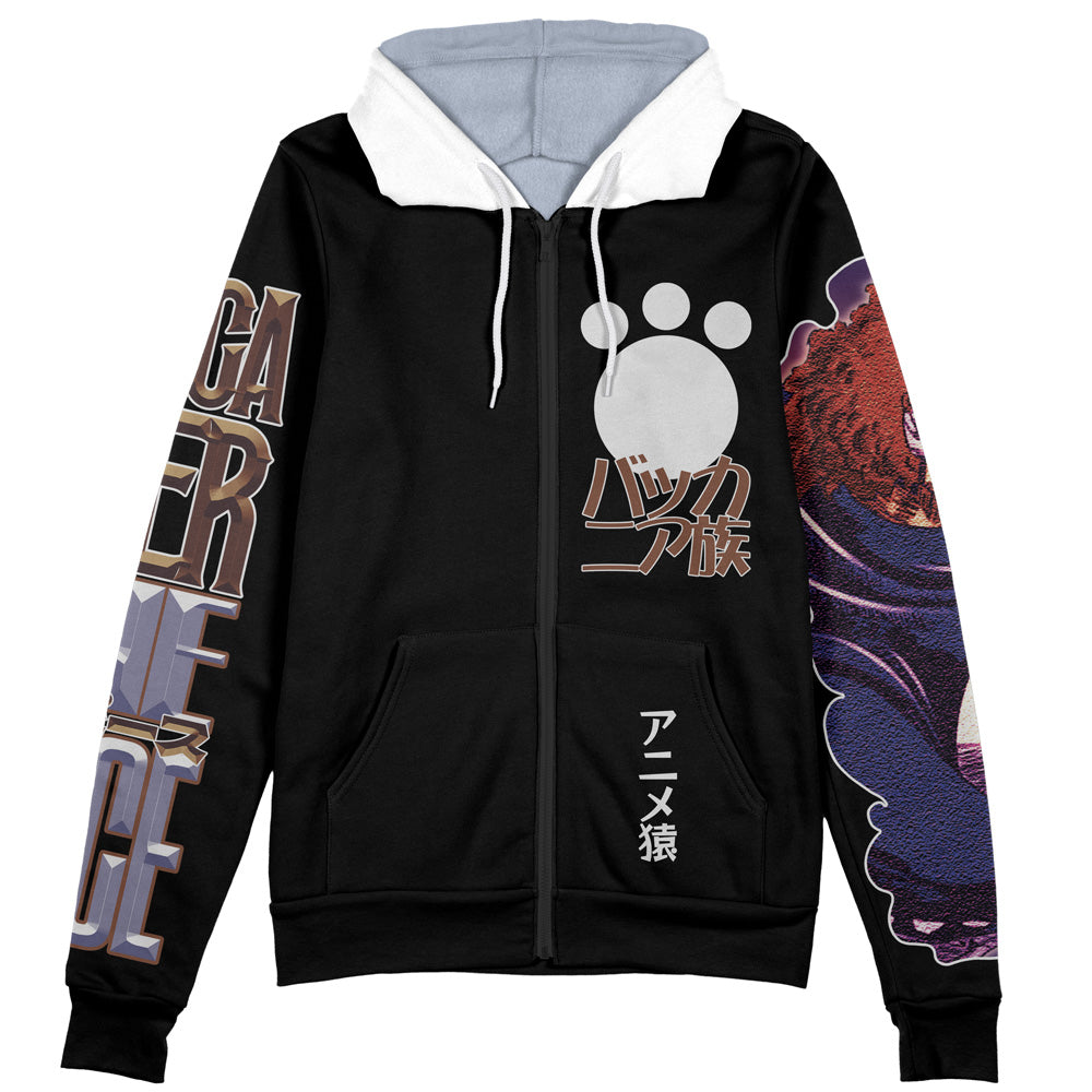 Bartholomew Kuma One Piece Streetwear Zip Hoodie Jacket