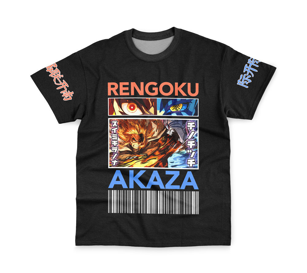 Kyojuro Rengoku vs Akaza Demon Slayer Streetwear T-Shirt