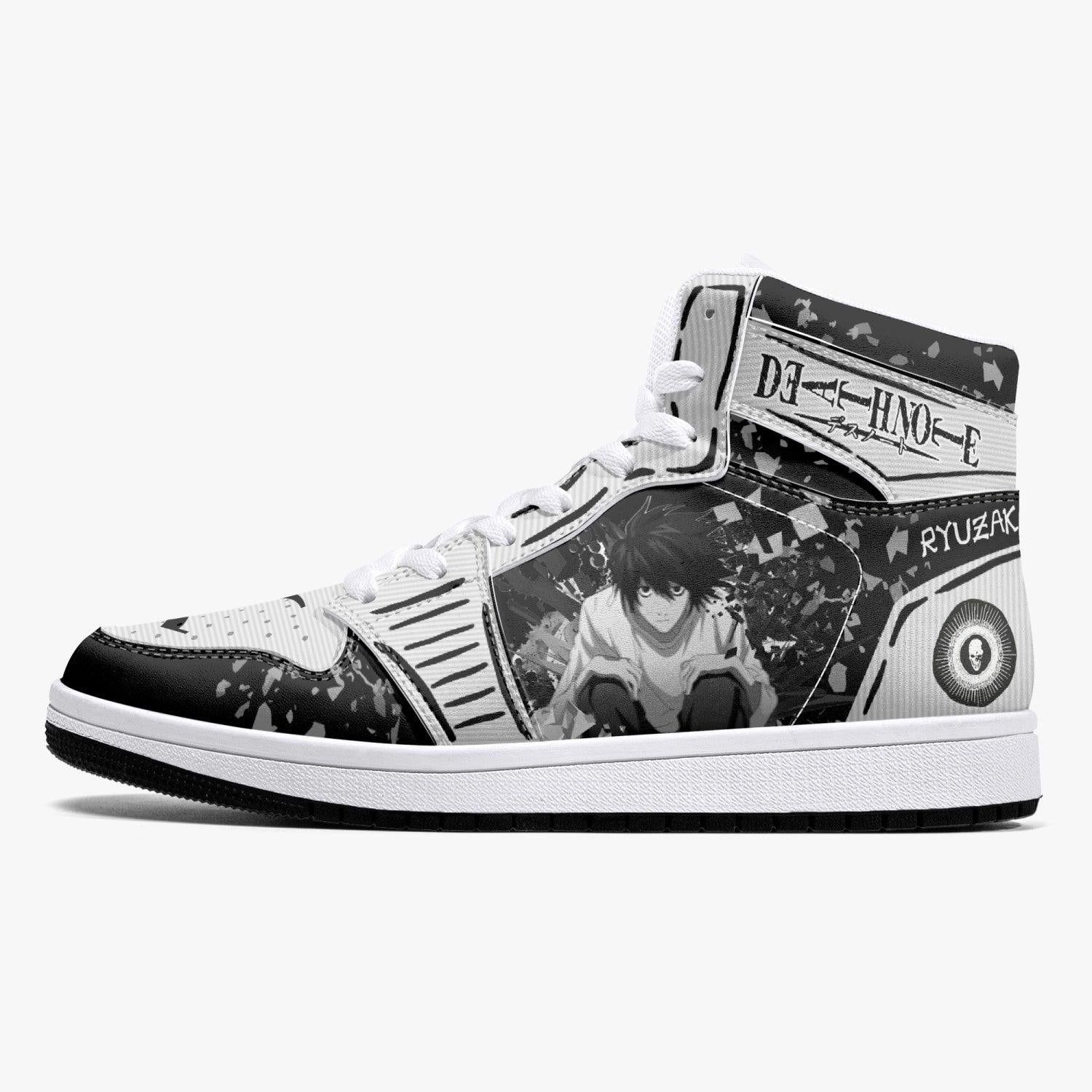 L Lawliet Ryuzaki Desu Noto Mid 1 Basketball Shoes