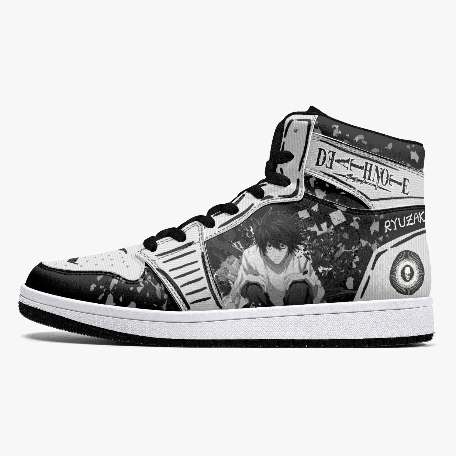 L Lawliet Ryuzaki Desu Noto Mid 1 Basketball Shoes