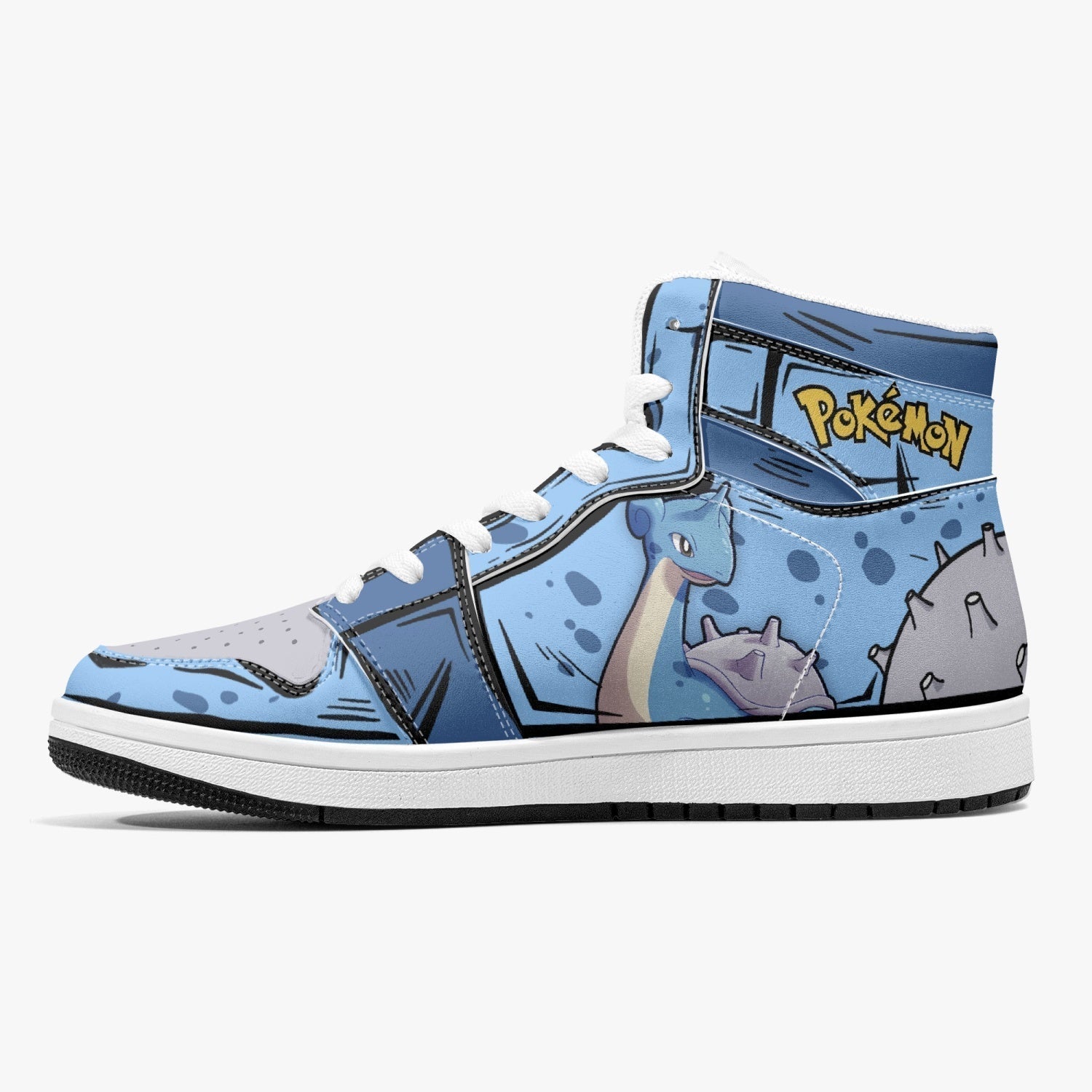 Lapras Pokemon Mid 1 Basketball Shoes