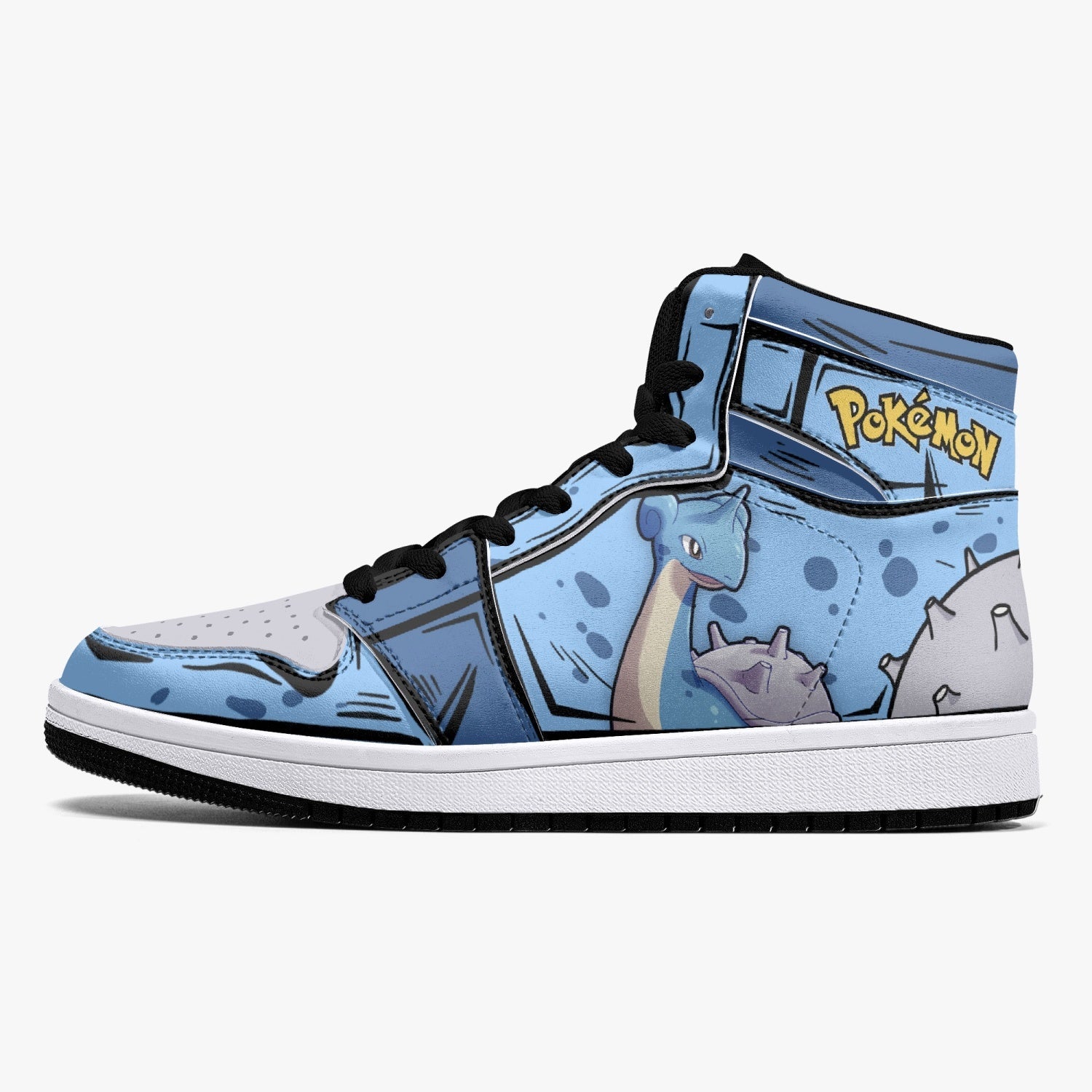 Lapras Pokemon Mid 1 Basketball Shoes