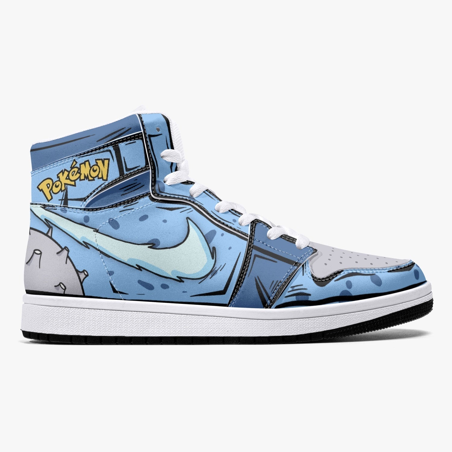 Lapras Pokemon Mid 1 Basketball Shoes