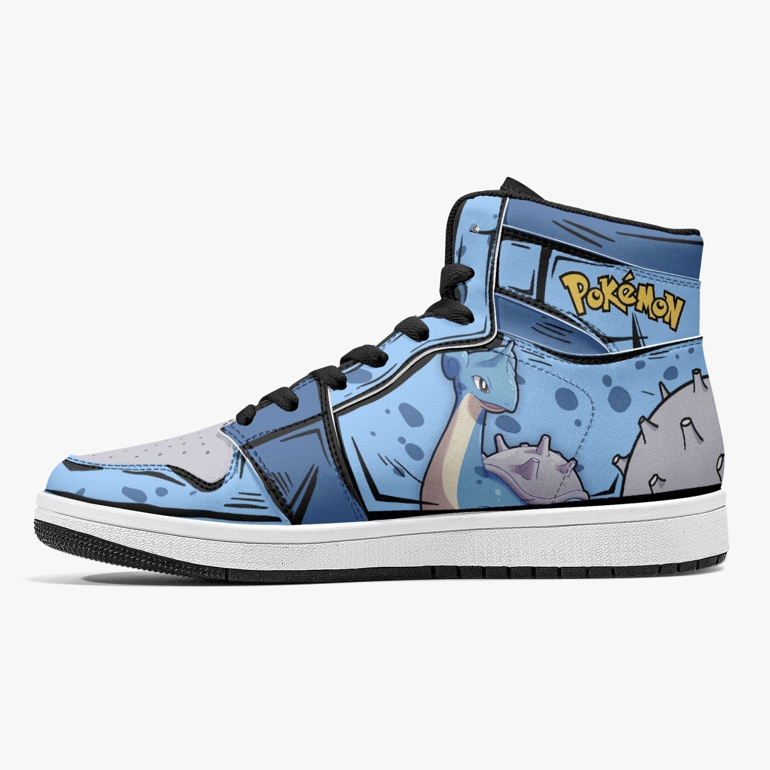 Lapras Pokemon Mid 1 Basketball Shoes