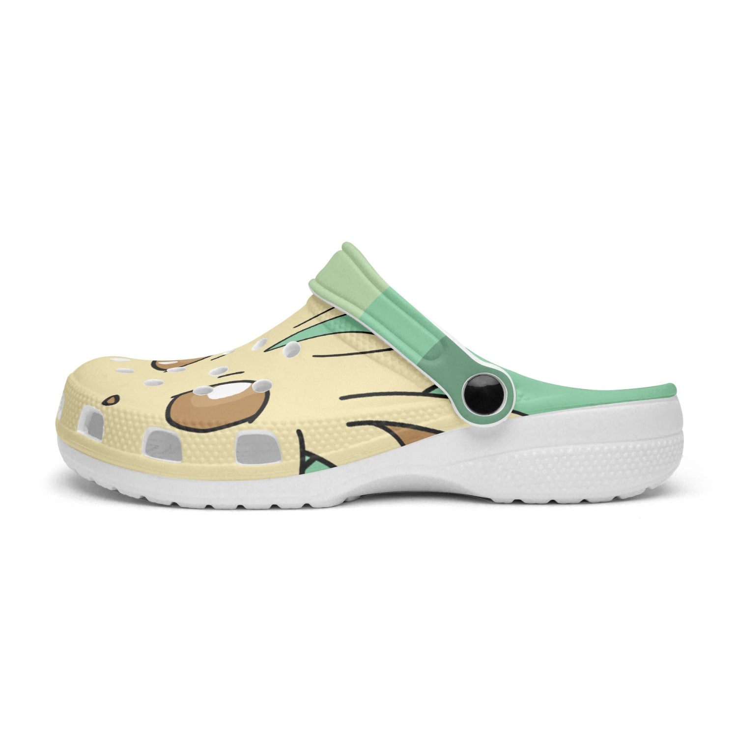 Leafeon Pokemon Custom Clogs for Kids