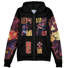 Leon Scott Kennedy Resident Evil Streetwear Zip Hoodie Jacket