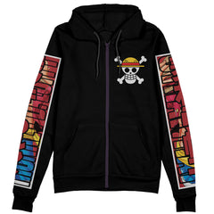 Monkey D. Luffy One Piece Streetwear Zip Hoodie Jacket