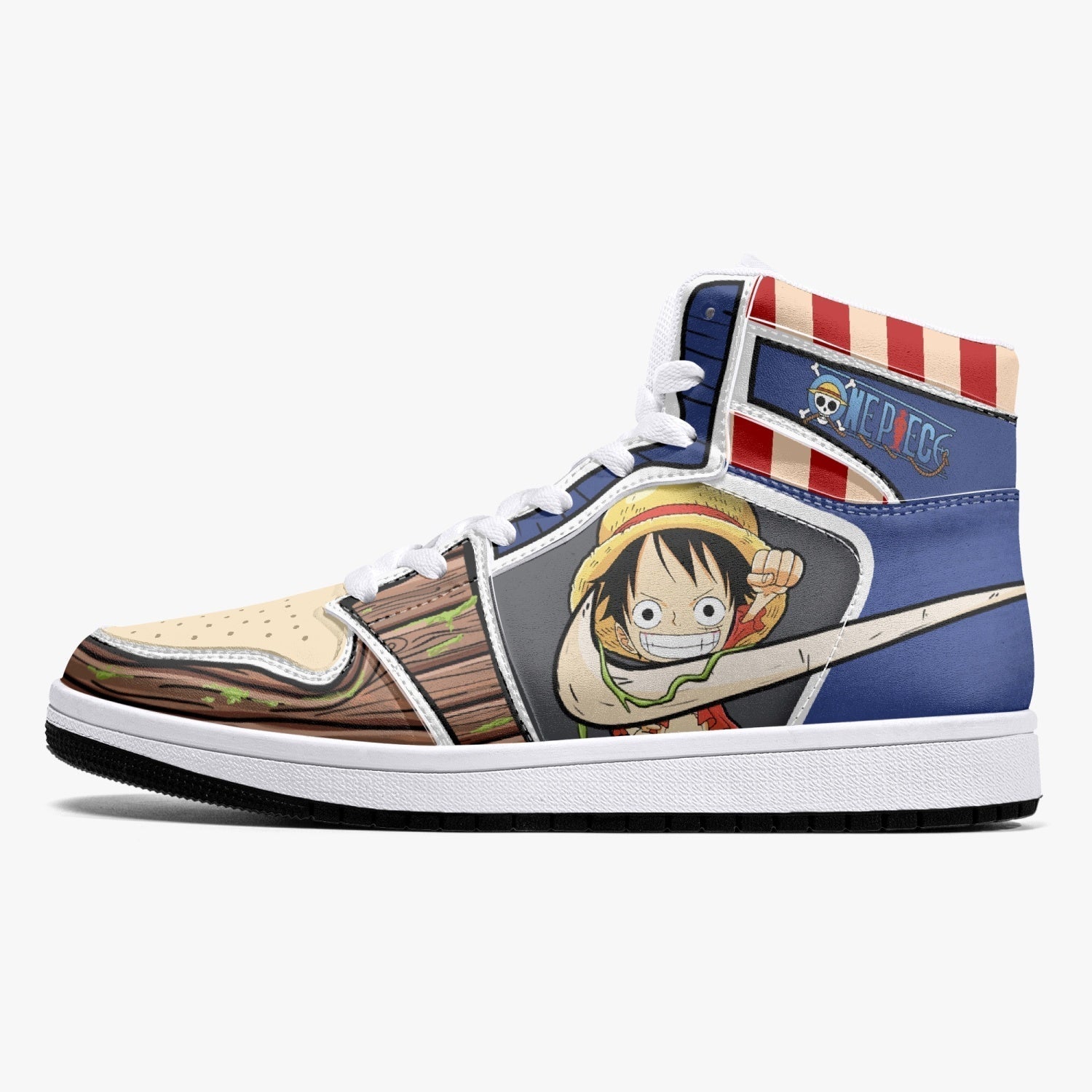 Luffy One Piece Mid 1 Basketball Shoes