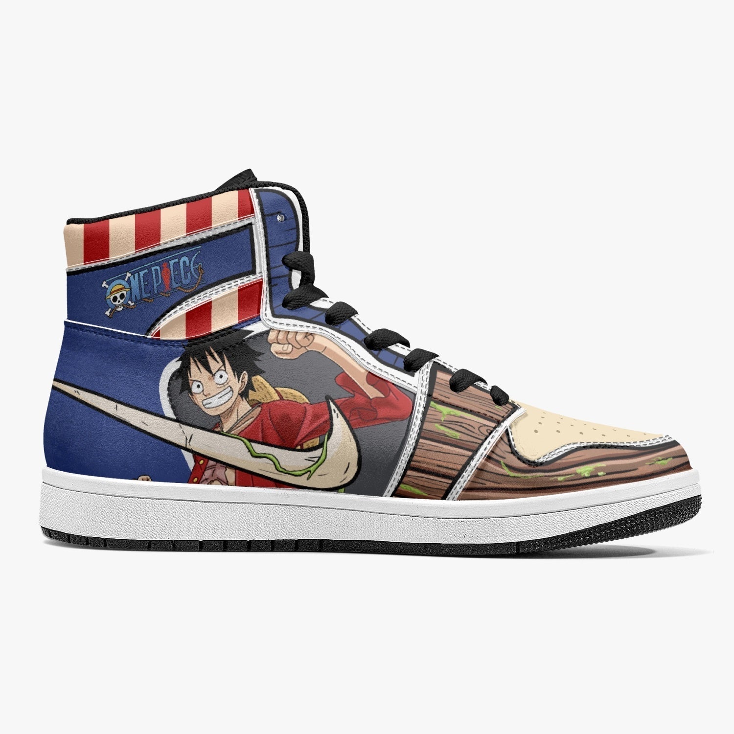 Luffy One Piece Mid 1 Basketball Shoes