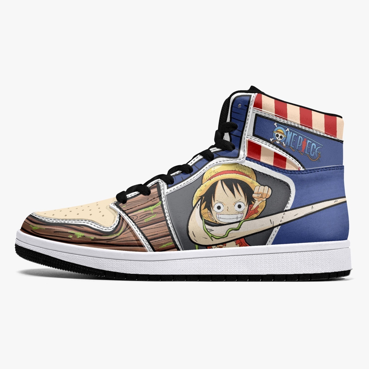 Luffy One Piece Mid 1 Basketball Shoes