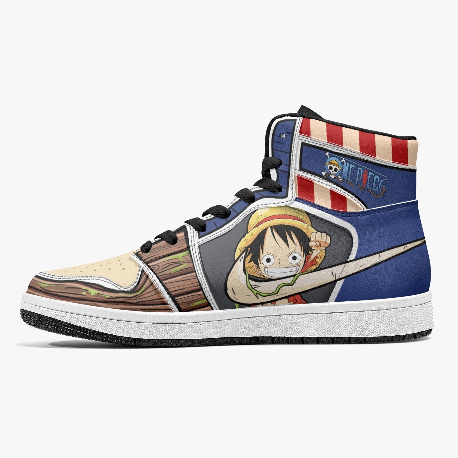 Luffy One Piece Mid 1 Basketball Shoes