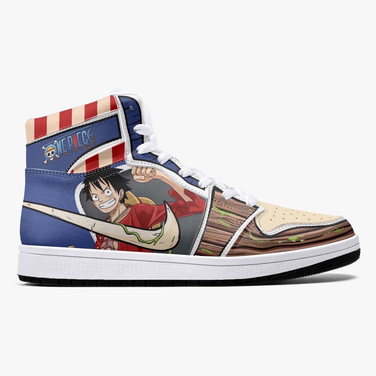 Luffy One Piece Mid 1 Basketball Shoes