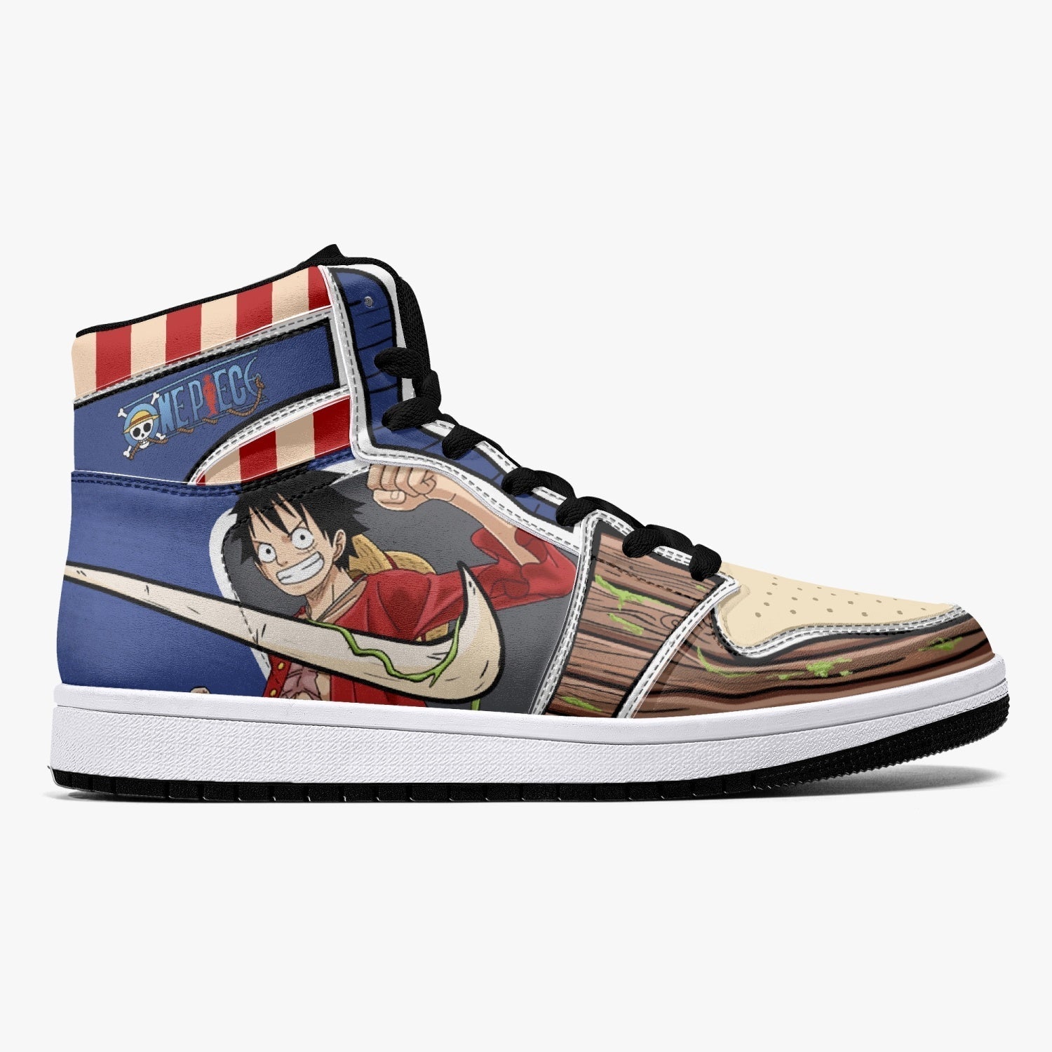 Luffy One Piece Mid 1 Basketball Shoes