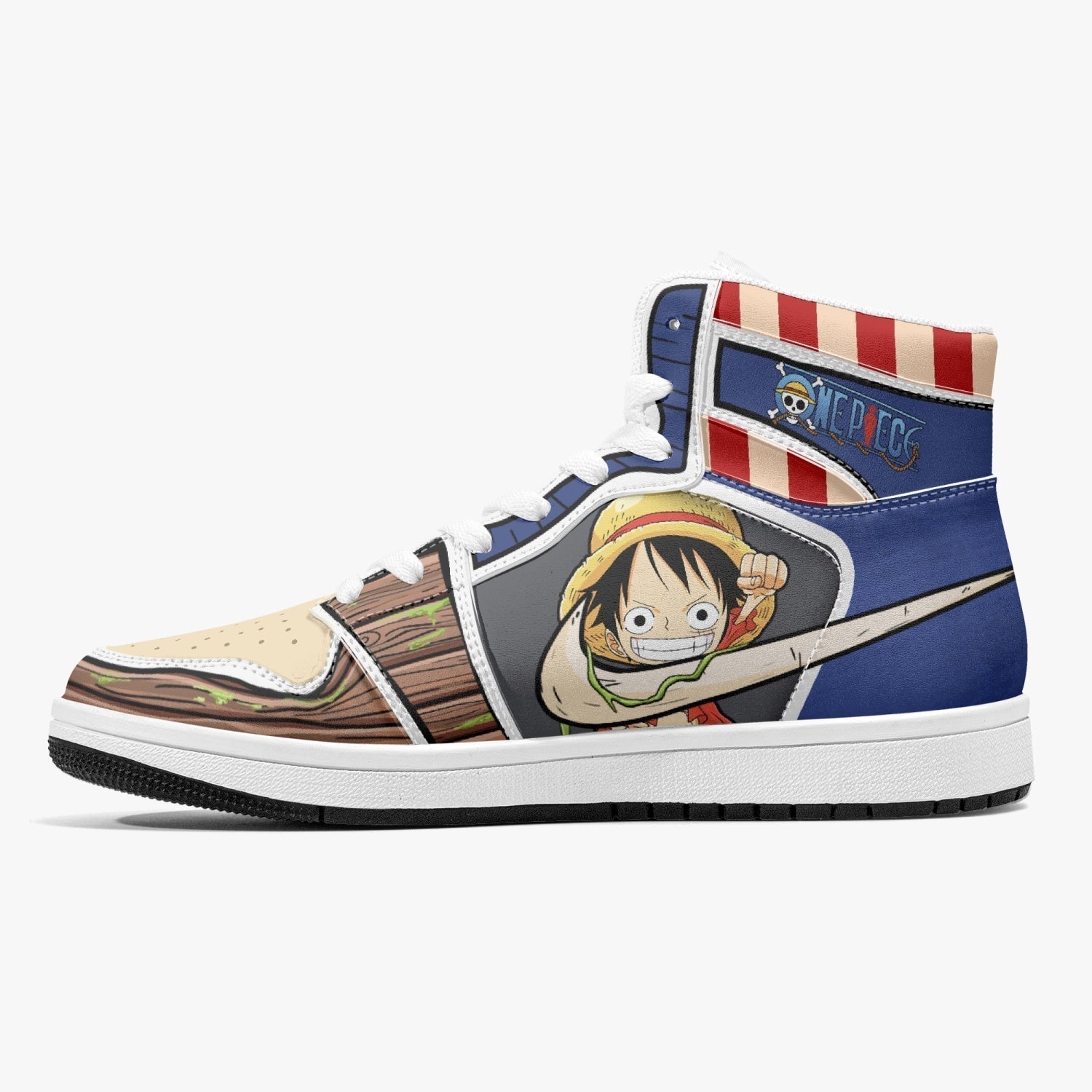 Luffy One Piece Mid 1 Basketball Shoes