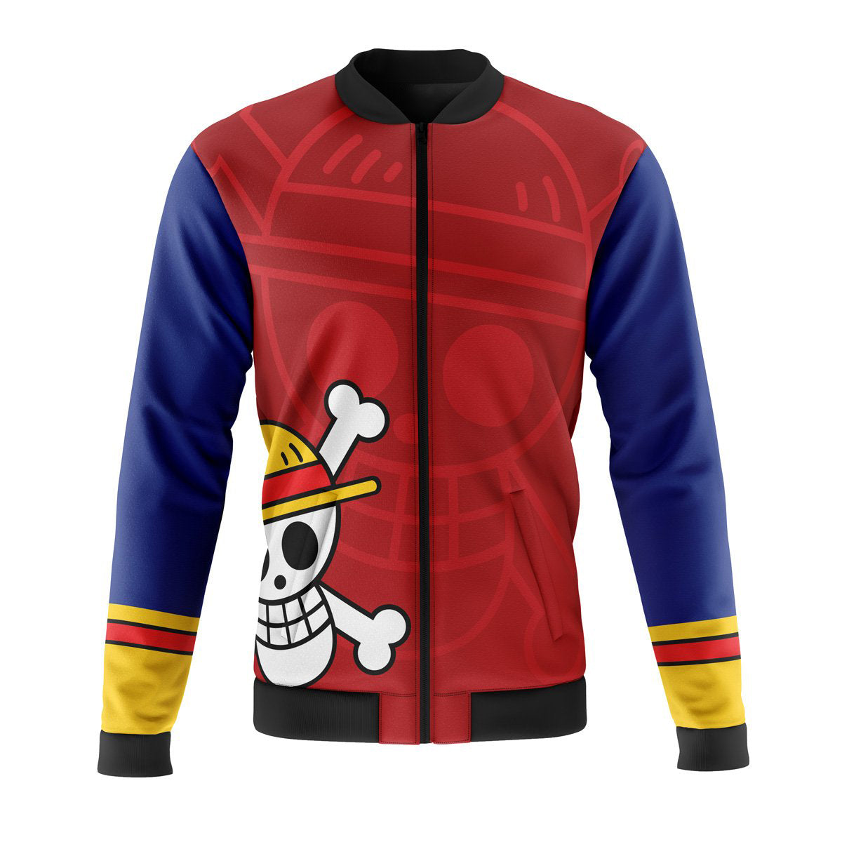 Luffy Straw Hat v2 One Piece" Casual Bomber Jacket