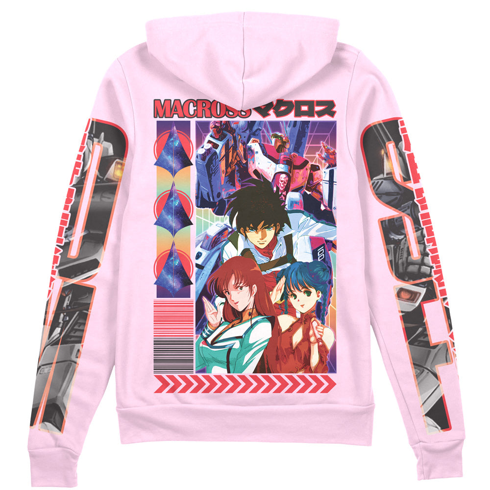 Super Dimension Fortress Macross Streetwear Zip Hoodie Jacket