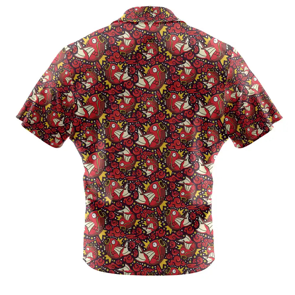 Nysekai "Pokemon Magikarp With Red Waves" Button Up Hawaiian Shirt