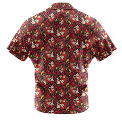 Nysekai "Pokemon Magikarp With Red Waves" Button Up Hawaiian Shirt