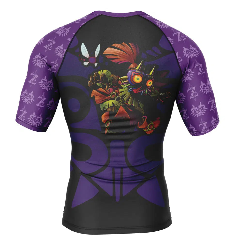 Majora s Mask Legend of Zelda Short Sleeve Rash Guard Compression Shirt