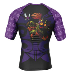 Majora s Mask Legend of Zelda Short Sleeve Rash Guard Compression Shirt