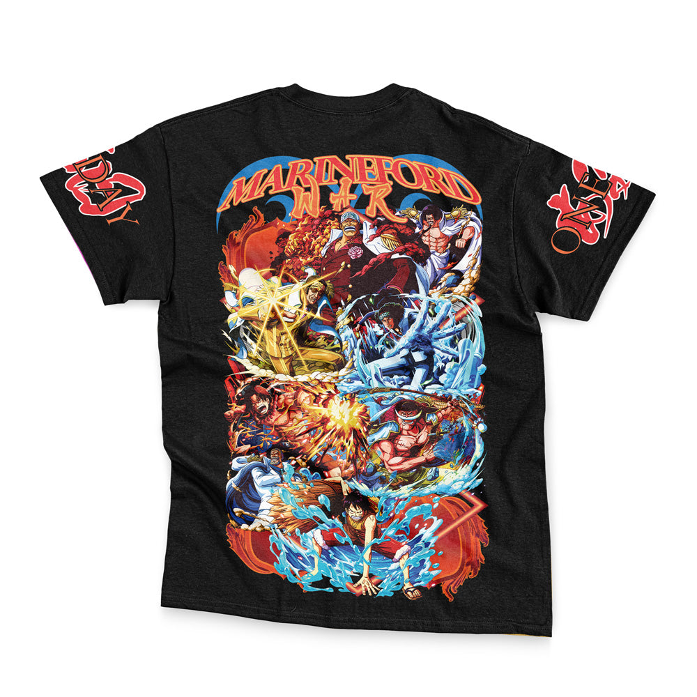 Marineford War One Piece Streetwear T-Shirt
