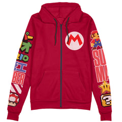 Mario Bros Mario Bros Streetwear Zip Hoodie Jacket