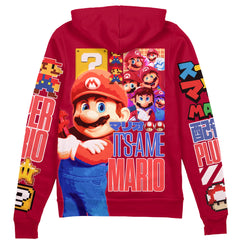 Mario Super Mario" Streetwear Zip Hoodie Jacket