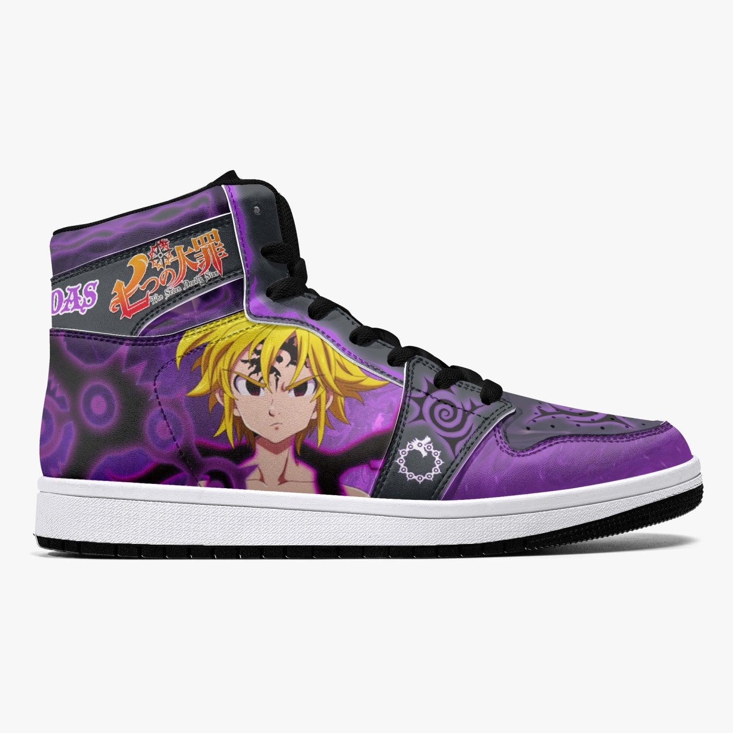 Meliodas Assault Mode Seven Deadly Sins Mid 1 Basketball Shoes