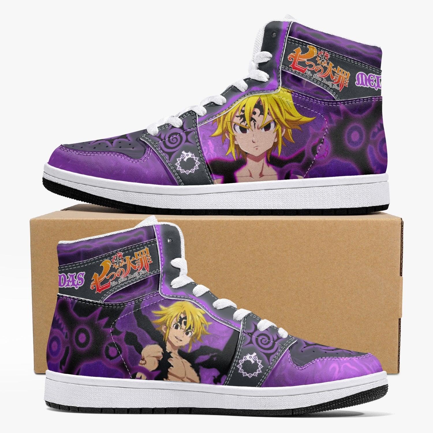 Meliodas Assault Mode Seven Deadly Sins Mid 1 Basketball Shoes