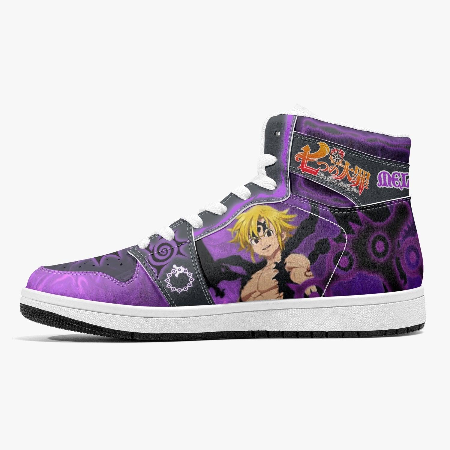 Meliodas Assault Mode Seven Deadly Sins Mid 1 Basketball Shoes