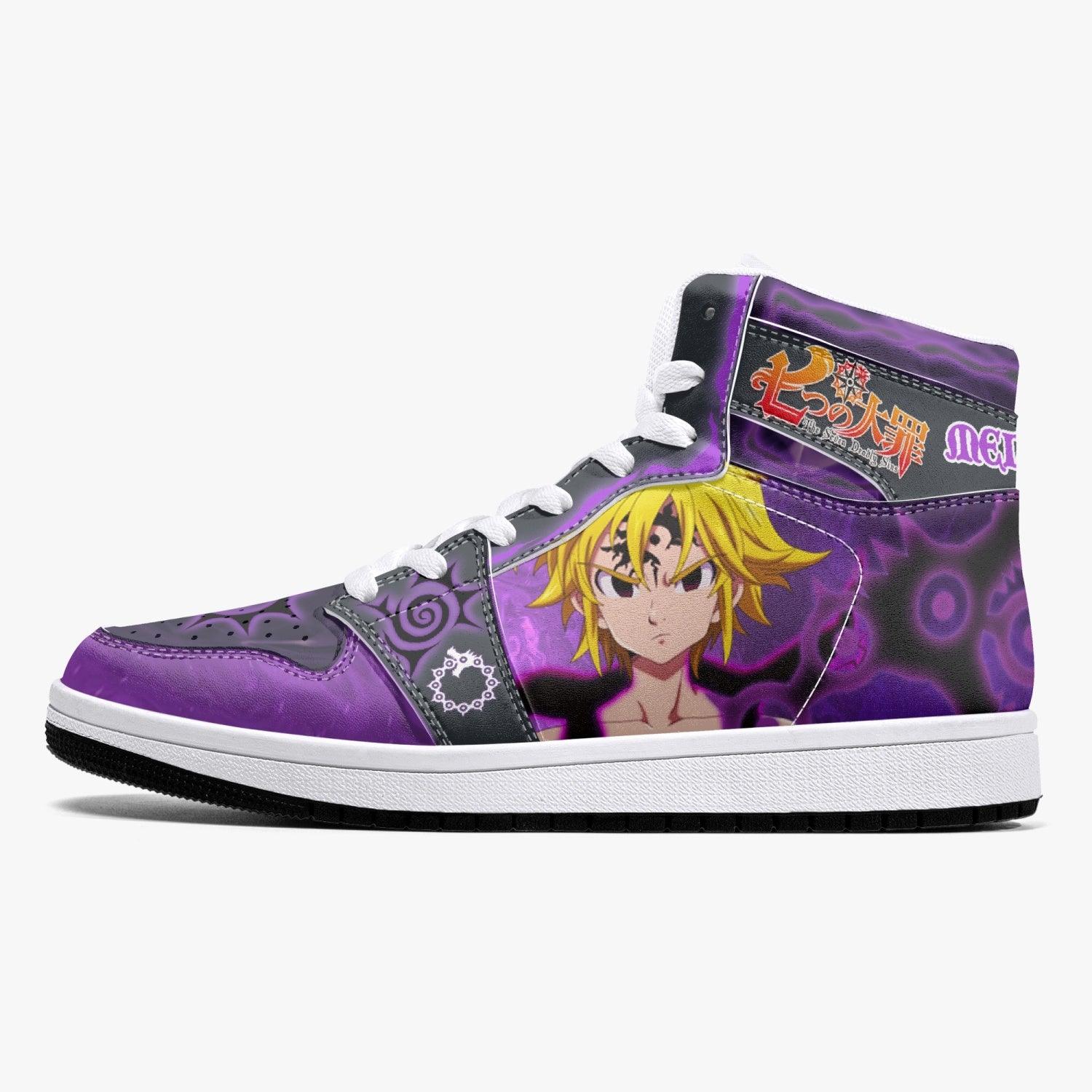 Meliodas Assault Mode Seven Deadly Sins Mid 1 Basketball Shoes