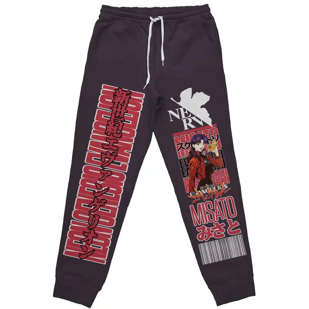 Misato Katsuragi Neon Eva Streetwear Sweatpants