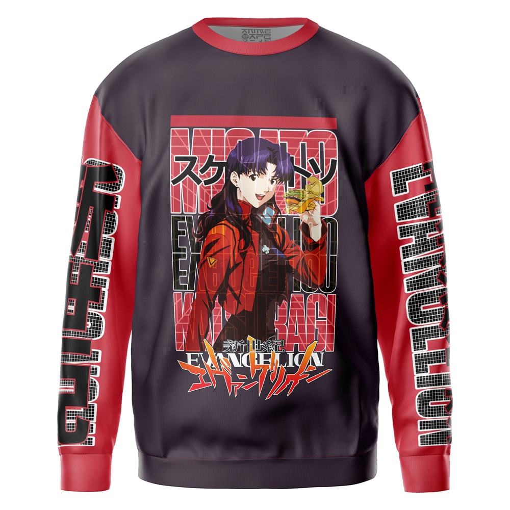 Misato Katsuragi Neon Eva Streetwear Sweatshirt