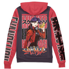 Misato Katsuragi Eva Streetwear Zip Hoodie Jacket