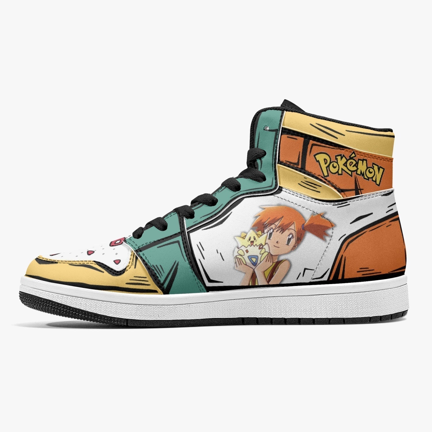 Misty and Togepi Pokemon Mid 1 Basketball Shoes