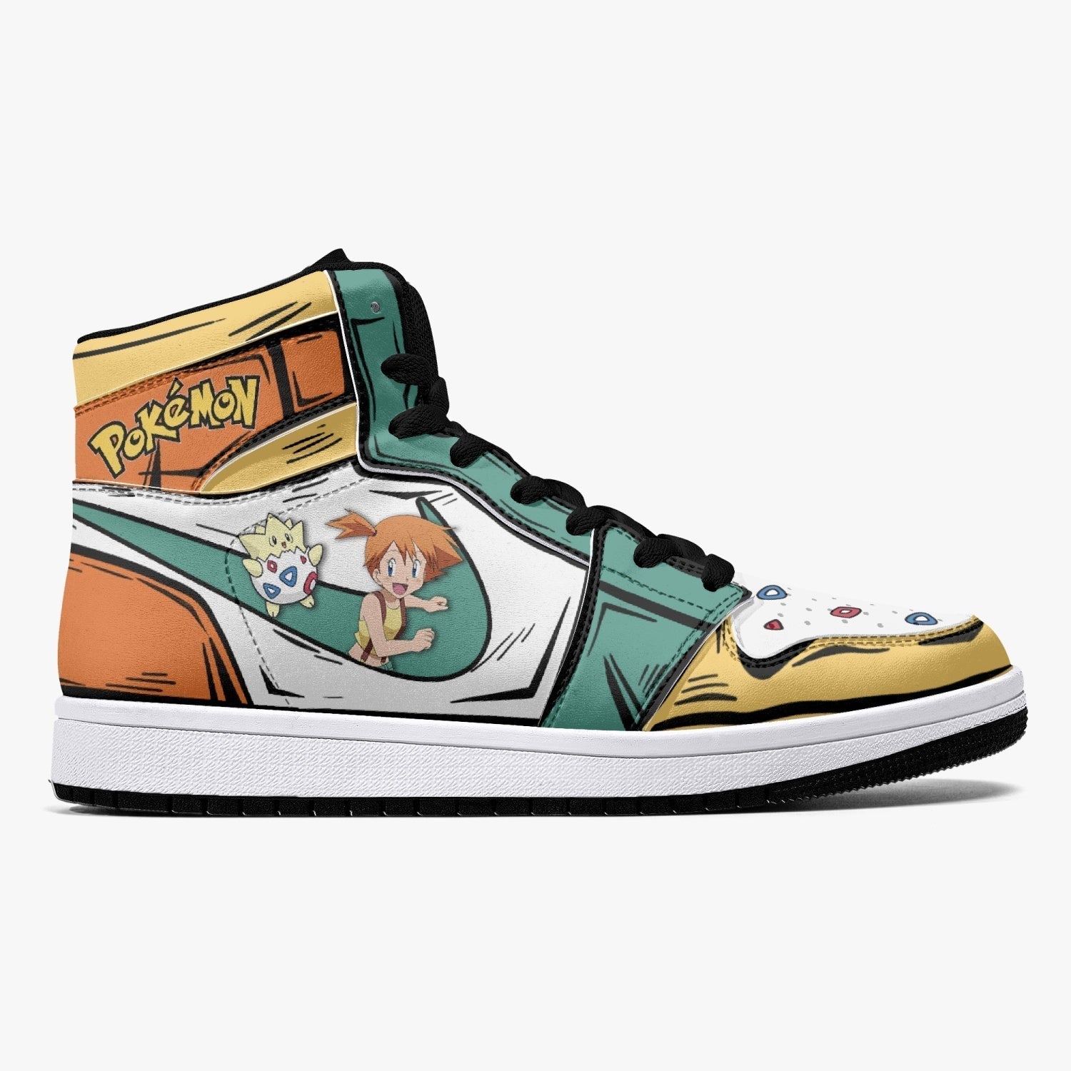 Misty and Togepi Pokemon Mid 1 Basketball Shoes