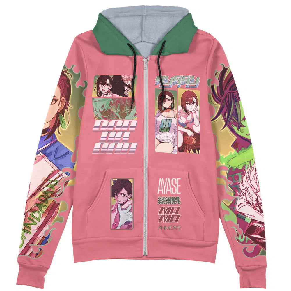 Ayase Momo Dandadan Streetwear Zip Hoodie Jacket