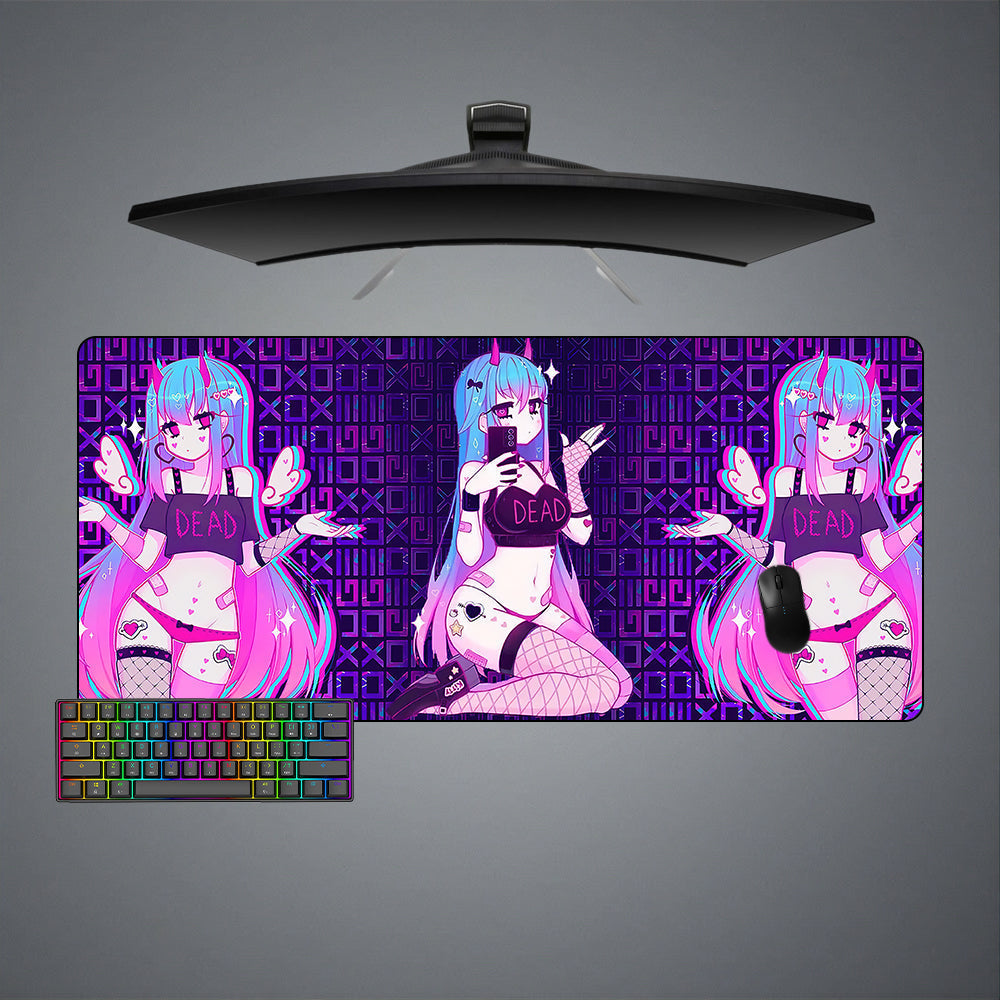 Moneko Anime Girl Design M-XXL Size Gaming Mouse Pad, Computer Desk Mat